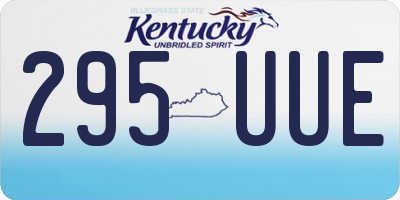 KY license plate 295UUE