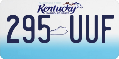 KY license plate 295UUF