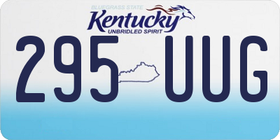 KY license plate 295UUG