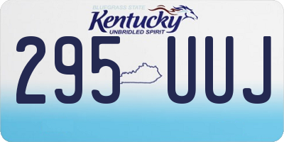 KY license plate 295UUJ