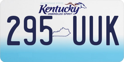 KY license plate 295UUK