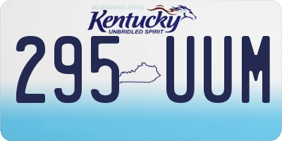 KY license plate 295UUM