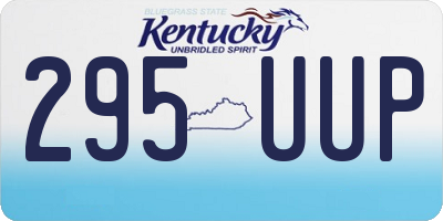 KY license plate 295UUP