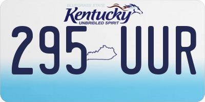 KY license plate 295UUR