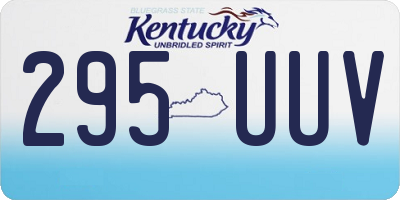 KY license plate 295UUV