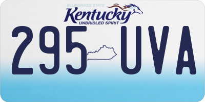 KY license plate 295UVA