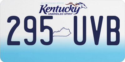 KY license plate 295UVB