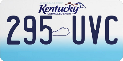 KY license plate 295UVC