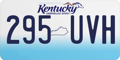 KY license plate 295UVH