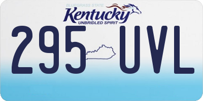 KY license plate 295UVL
