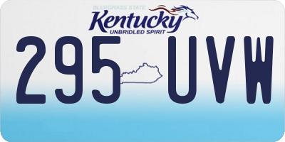 KY license plate 295UVW