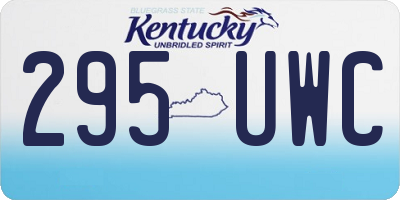 KY license plate 295UWC