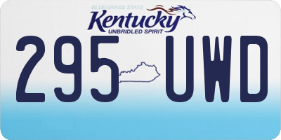 KY license plate 295UWD