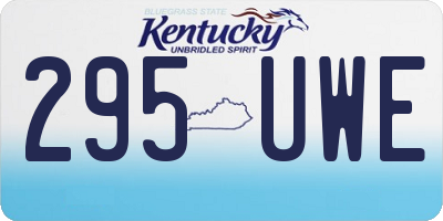 KY license plate 295UWE