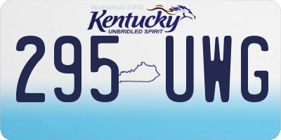 KY license plate 295UWG