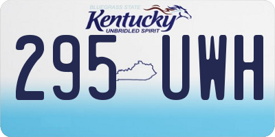 KY license plate 295UWH