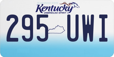 KY license plate 295UWI