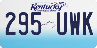 KY license plate 295UWK
