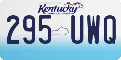 KY license plate 295UWQ