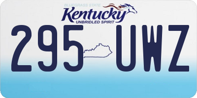 KY license plate 295UWZ