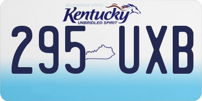 KY license plate 295UXB
