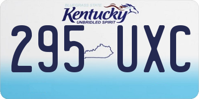 KY license plate 295UXC