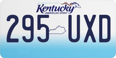 KY license plate 295UXD
