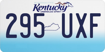 KY license plate 295UXF