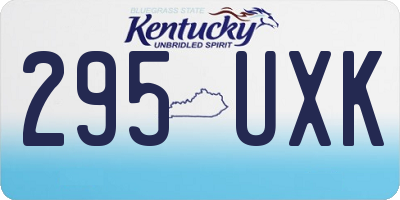 KY license plate 295UXK