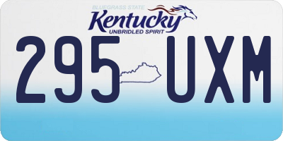 KY license plate 295UXM