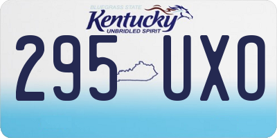 KY license plate 295UXO