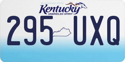 KY license plate 295UXQ