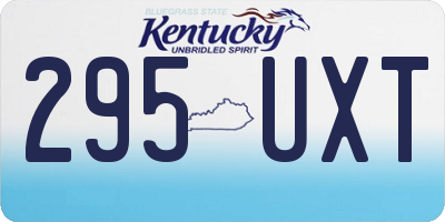 KY license plate 295UXT