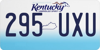 KY license plate 295UXU
