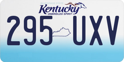KY license plate 295UXV