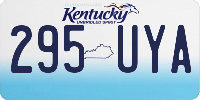 KY license plate 295UYA