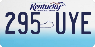 KY license plate 295UYE
