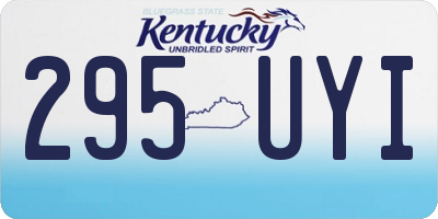 KY license plate 295UYI