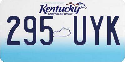 KY license plate 295UYK