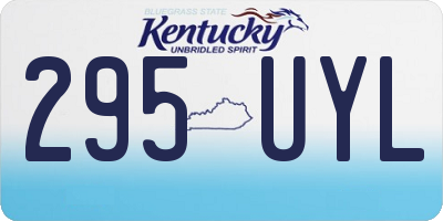 KY license plate 295UYL
