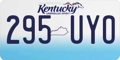 KY license plate 295UYO