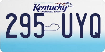 KY license plate 295UYQ