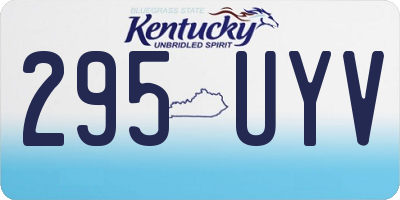 KY license plate 295UYV