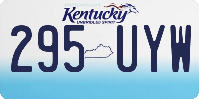 KY license plate 295UYW