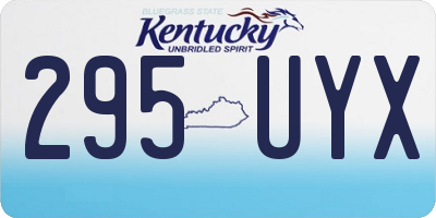 KY license plate 295UYX