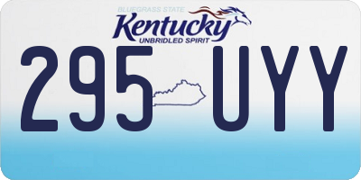 KY license plate 295UYY