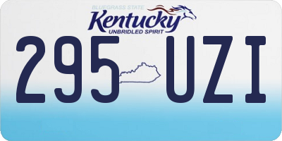 KY license plate 295UZI
