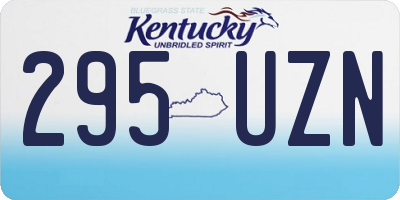 KY license plate 295UZN
