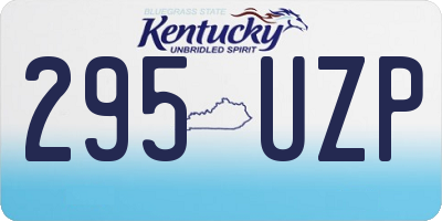 KY license plate 295UZP
