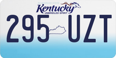 KY license plate 295UZT